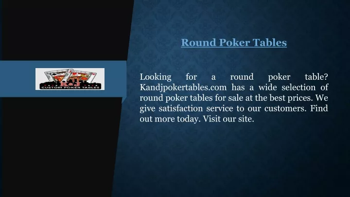 round poker tables