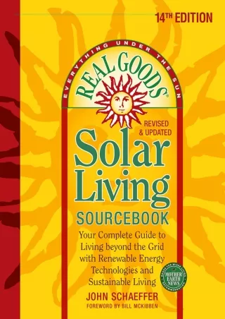PDF/BOOK Real Goods Solar Living Sourcebook: Your Complete Guide to Living beyon