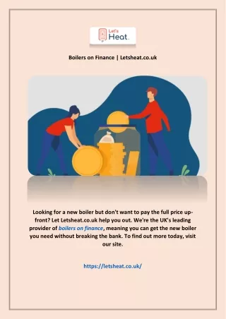 Boilers on Finance | Letsheat.co.uk