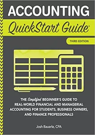 Accounting QuickStart Guide The Simplified Beginner s Guide to Financial  Managerial