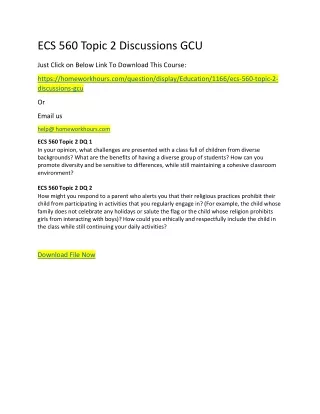 ecs 560 topic 2 discussions gcu