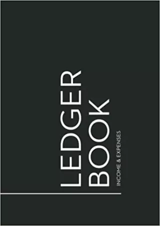 Ledger Book for Income and Expenses Horizontal  Accounting and Bookkeeping Log for