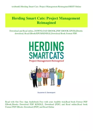 textbook$ Herding Smart Cats Project Management Reimagined BEST Online