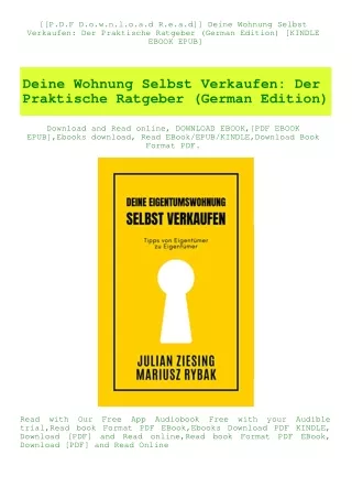[[P.D.F D.o.w.n.l.o.a.d R.e.a.d]] Deine Wohnung Selbst Verkaufen Der Praktische Ratgeber (German Edi