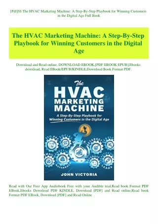 [Pdf]$$ The HVAC Marketing Machine A Step-By-Step Playbook for Winning Customers in the Digital Age