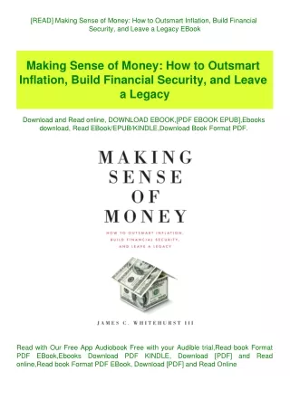 [READ] Making Sense of Money How to Outsmart Inflation  Build Financial Security  and Leave a Legacy