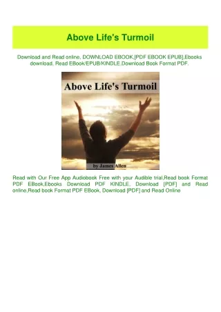 (READ-PDF!) Above Life's Turmoil [EBOOK PDF]