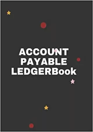 ACCOUNTS PAYABLE LEDGER BOOK A Bookkeeping Ledger