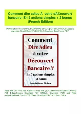 (READ)^ Comment dire adieu ÃƒÂ  votre dÃƒÂ©couvert bancaire En 5 actions simples   2 bonus (French E