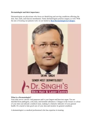 dermatologist and their importance