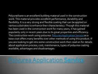 polyurea application service