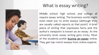 What is essay writing