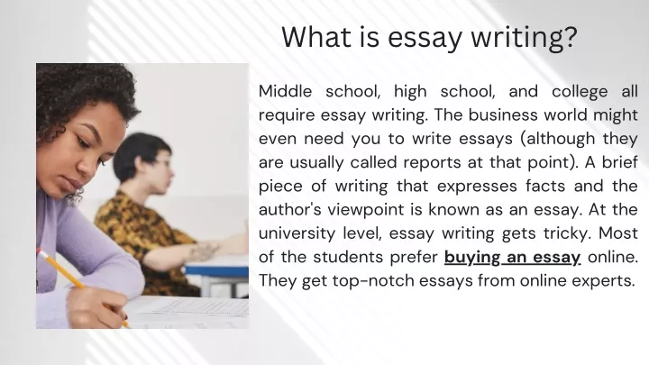 what is essay writing