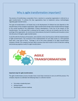 why is agile transformation important