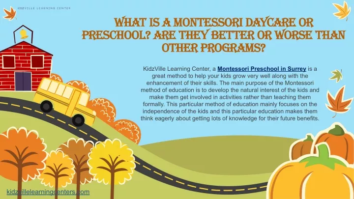 what is a montessori daycare or what