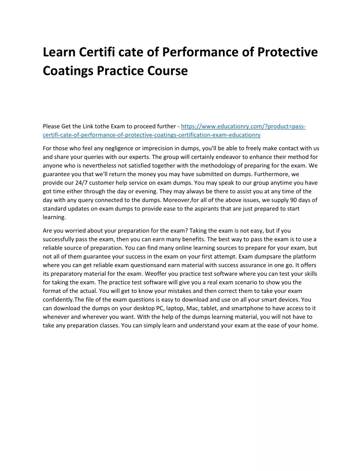 learn certifi cate of performance of protective