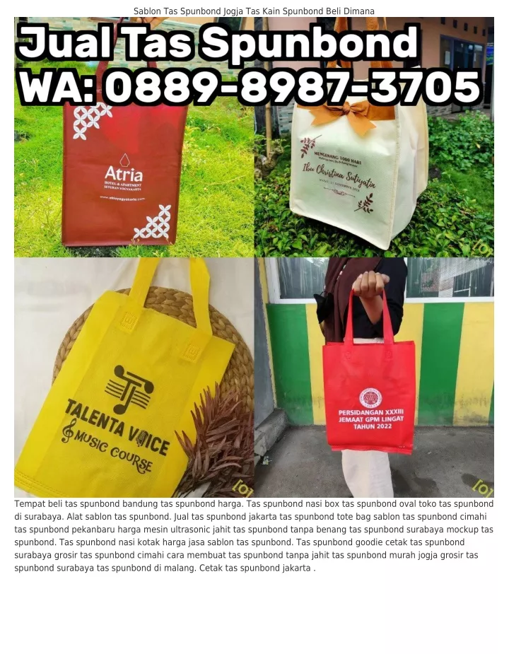 sablon tas spunbond jogja tas kain spunbond beli