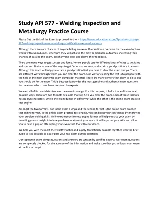 study api 577 welding inspection and metallurgy