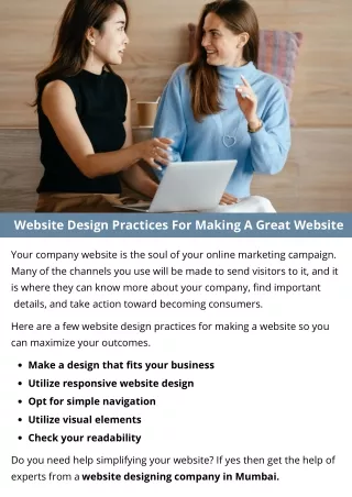 website design practices for making a great