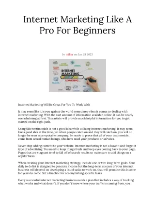 Internet Marketing Like A Pro For Beginners (1)