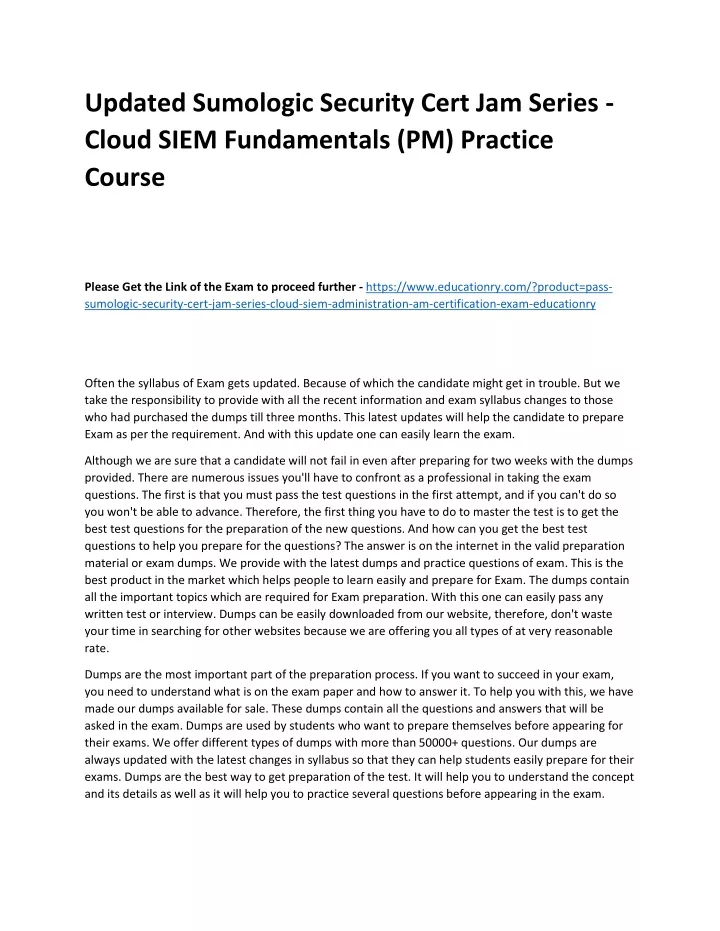 updated sumologic security cert jam series cloud