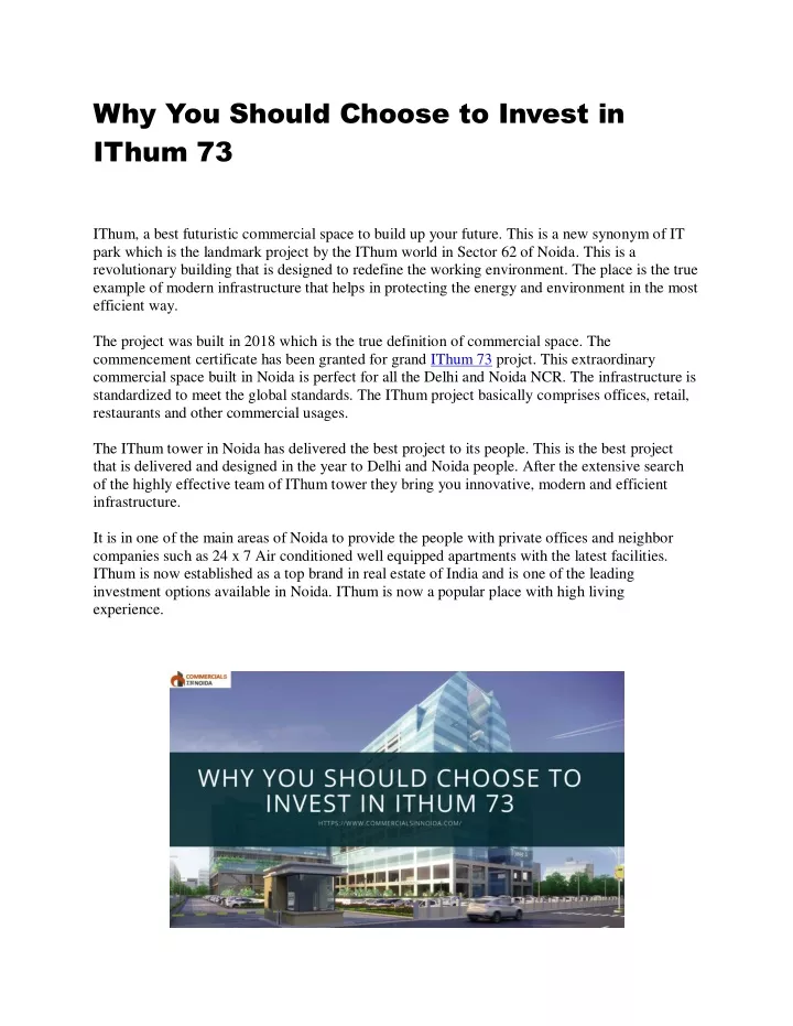 why you should choose to invest in ithum 73 ithum