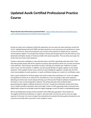updated auvik certified professional practice