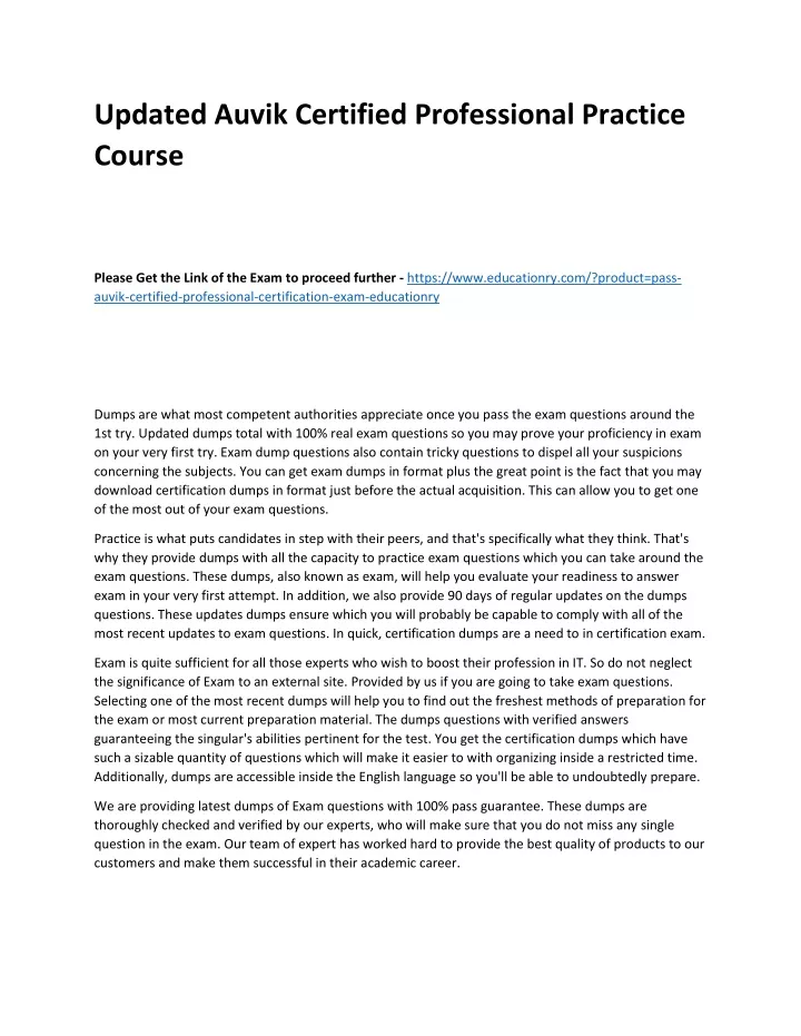 updated auvik certified professional practice