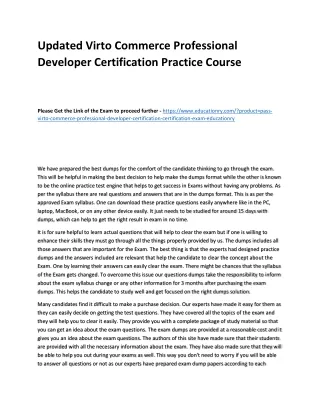 updated virto commerce professional developer