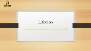 Book Building Construction Works Contractor Online | Laborotech.in