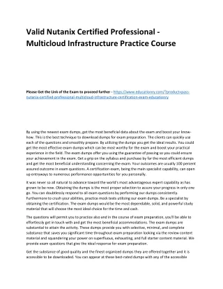 valid nutanix certified professional multicloud