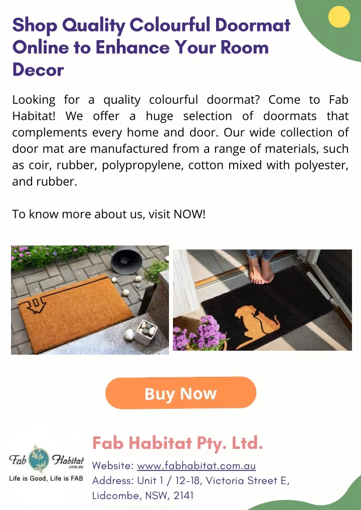 shop quality colourful doormat online to enhance