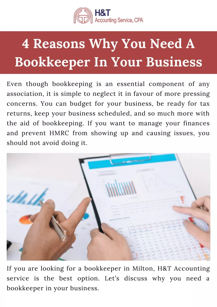 4 reasons why you need a bookkeeper in your