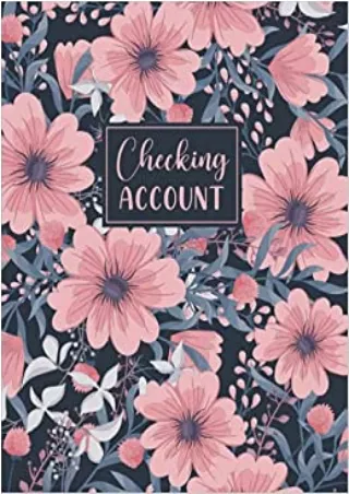 Checking Account Simple Accounting Ledger for Bookkeeping and Small Business  Large