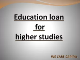 higher education loan