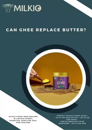 can ghee replace butter