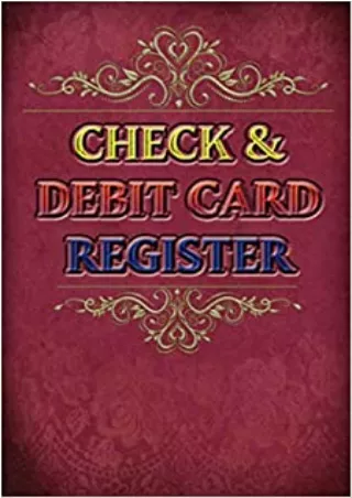 Debit Card Register Book 7 Column Payment Record Record and Tracker Log Book Journal