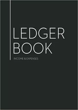 Income and Expense Log Book Accounting Ledger for Bookkeeping Home Expenses or Small