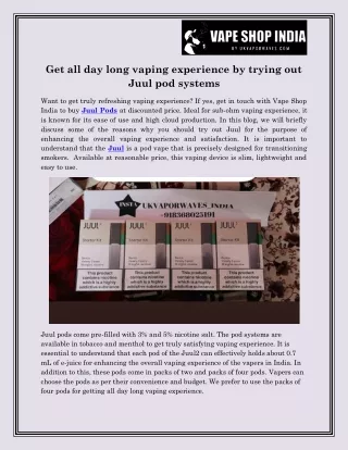 get all day long vaping experience by trying