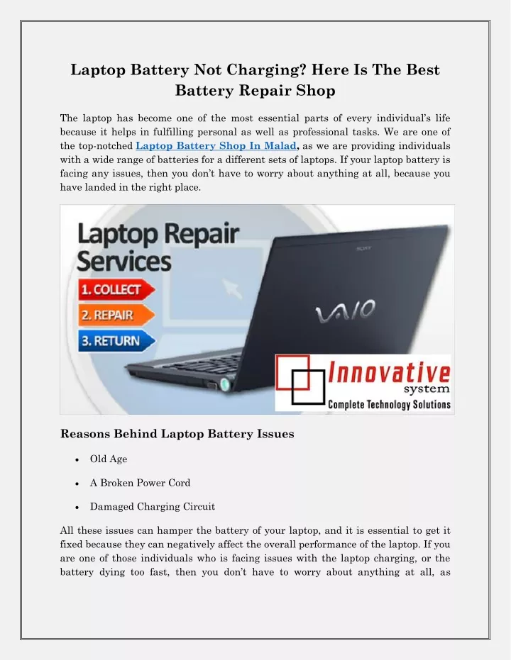 laptop battery not charging here is the best