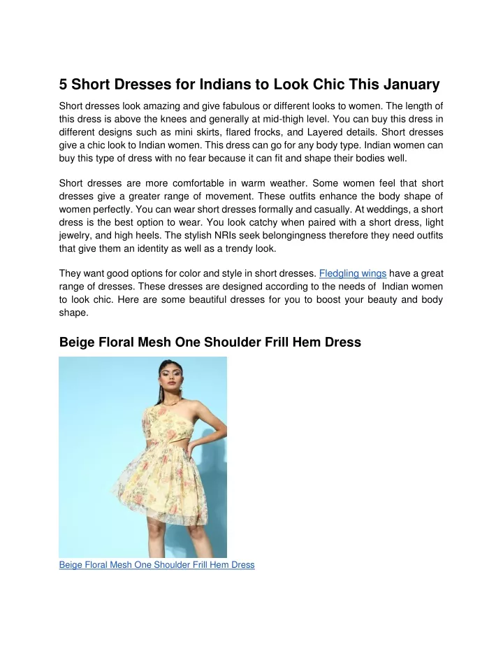 5 short dresses for indians to look chic this