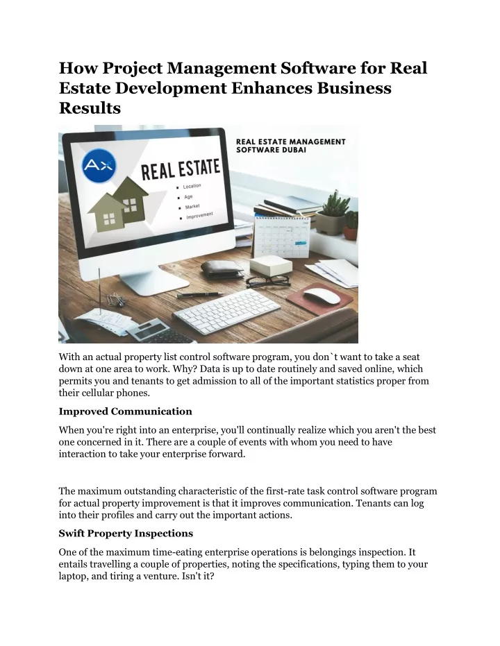 how project management software for real estate