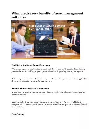 what preciseness benefits of asset management