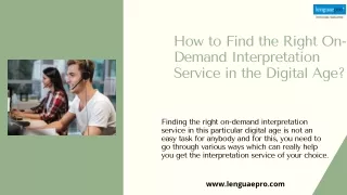 How to Find the Right On-Demand Interpretation Service in the Digital Age