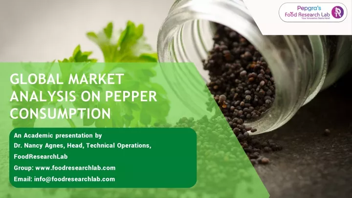 global market analysis on pepper consumption