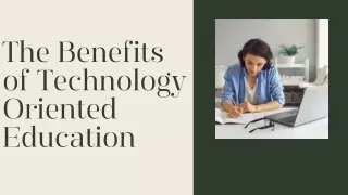 The Benefits of Technology Oriented Education pdf