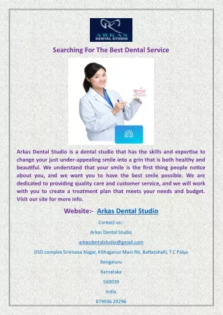 Searching For The Best Dental Service