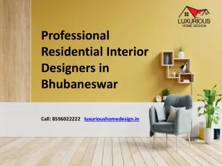 Residential Interior Designers in Bhubaneswar