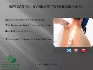 Best Treatments For  Your Back Pain