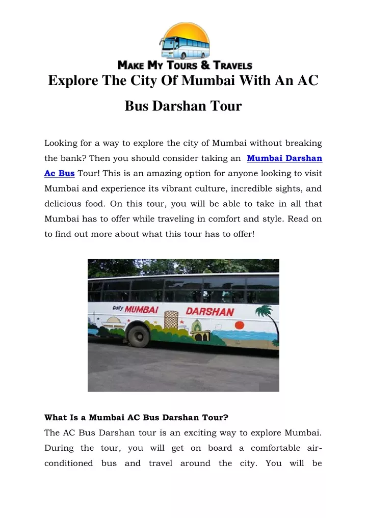 explore the city of mumbai with an ac
